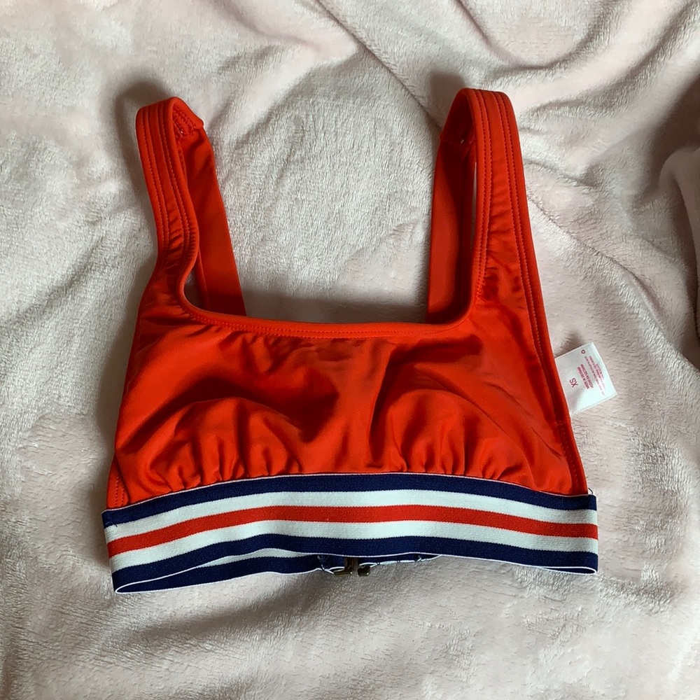 Red bathing suit top